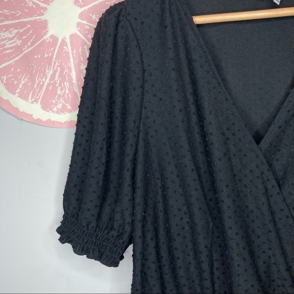 Madewell Texture and Thread crossover top black Swiss dot size small - Picture 5 of 8